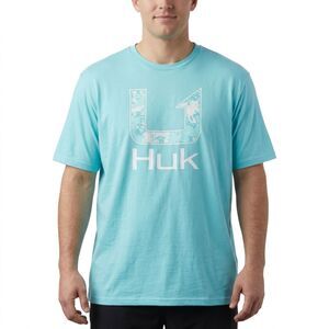 Huk Fishing Graphic Tee Blue Short Sleeve Shirt Men's XXXL 3XL Big & Tall